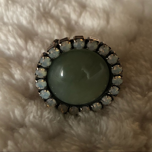 Liz Palacios round stone and crystal ring - Picture 4 of 8